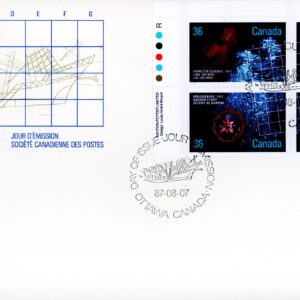 Canada FDC#1144a -PB- Shipwrecks (1987) 4 x 36¢ Se-tenant block (1141-1144)