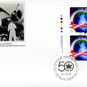 Canada FDC#1145 -PB- Jet over Glove (1987) 36¢