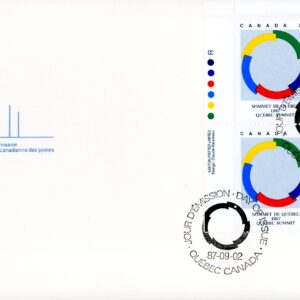 Canada FDC#1146 -PB- Quebec Summit Symbol (1987) 36¢
