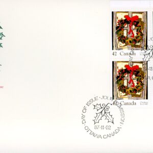 Canada FDC#1149 -PB- Holly Wreath (1987) 42¢