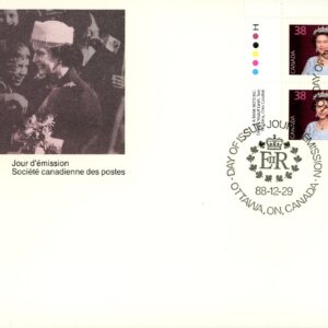 Canada FDC#1164 -PB- Queen Elizabeth II (1988) 38¢