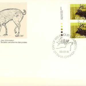 Canada FDC#1177 -PB- Wapiti (1988) 74¢
