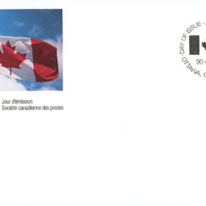 Canada FDC#1194cpa - Flag (1990) 2 x 40¢