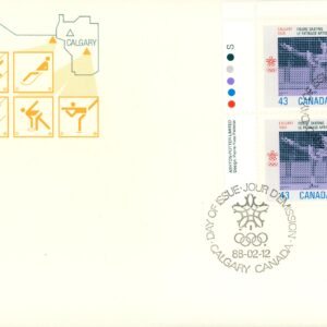Canada FDC#1197 -PB- Figure Skating (1988) 43¢