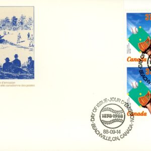 Canada FDC#1221 -PB- Ball, Glove and Diamond (1988) 37¢