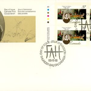 Canada FDC#1227 -PB- Frances Ann Hopkins (1988) 37¢