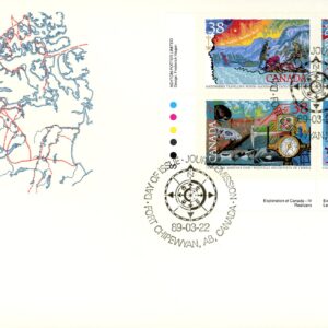 Canada FDC#1236a -PB- Exploration of Canada-4 (1989) 4 x 38¢ Se-tenant block (1233-1236)