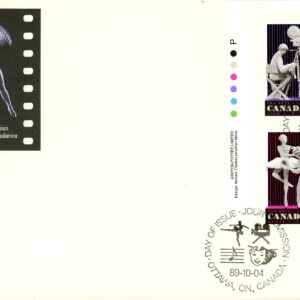 Canada FDC#1255a -PB- Performing Arts (1989) 4 x 38¢ Se-tenant block (1252-1255)
