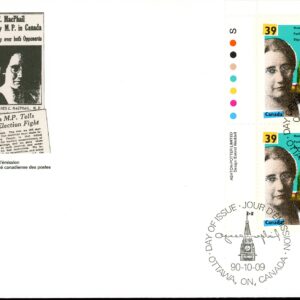 Canada FDC#1293 -PB- Agnes Macphail (1990) 39¢