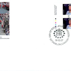 Canada FDC#1357 -PB- Queen Elizabeth II (1991) 42¢