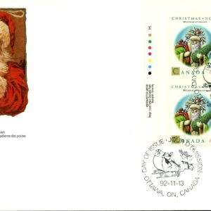 Canada FDC#1454 -PB- Weihnachtsmann (1992) 84¢