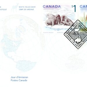 Canada FDC#1689a - Wildlife Definitives-High Values (2005) 2 x $1 Se-tenant pair (1688, 1689)