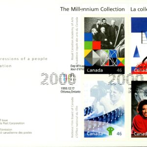 Canada FDC#1821 - Fostering Canadian Talent (1999) 4 x 46¢ Pane of 4