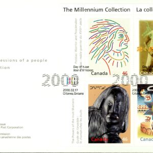 Canada FDC#1826 - Canada's First People (2000) 4 x 46¢ Pane of 4