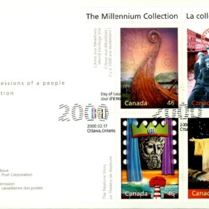 Canada FDC#1827 - Canada's Cultural Fabric (2000) 4 x 46¢ Pane of 4