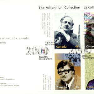 Canada FDC#1829 - Great Thinkers (2000) 4 x 46¢ Pane of 4