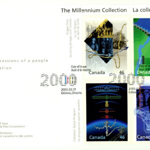 Canada FDC#1831 - Engineering and Technological Marvels (2000) 4 x 46¢ Pane of 4