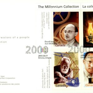 Canada FDC#1832 - Fathers of Invention (2000) 4 x 46¢ Pane of 4