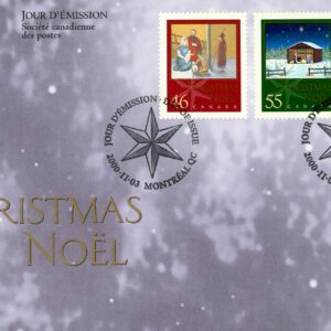 Canada FDC#1873-5 - Christmas-Nativity (2000) 1 x 46¢, 1 x 55¢, 1 x 95¢ Series of 3