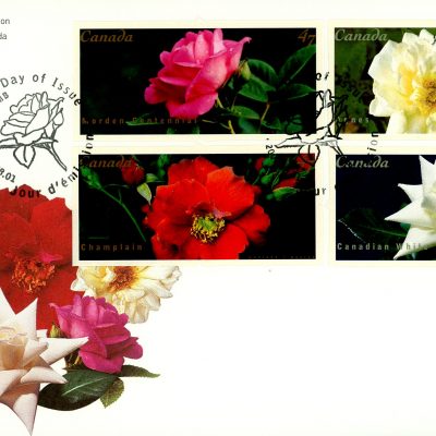 Canada FDC #1911-4 - Roses (2001) 4 x 47¢ Series of 4