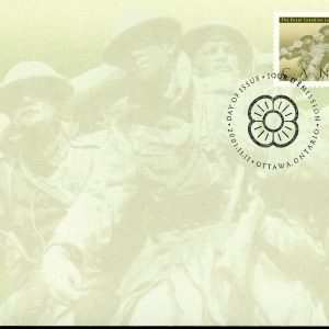 Canada FDC #1926 - Legion badge over a portion of the National War Memorial (2001) 47¢