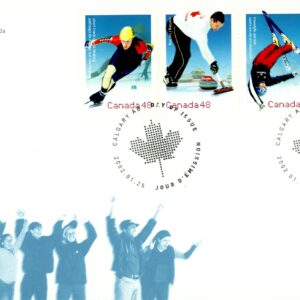 Canada FDC#1939a - 2002 Olympic Winter Games (2002) 4 x 48¢ Se-tenant strip of 4 (1936-1939)