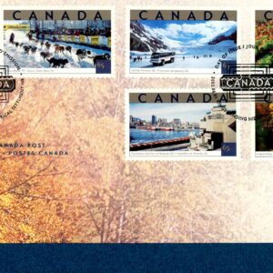 Canada FDC#1952a-e - Tourist Attractions (2002) 5 x 65¢ Series of 5