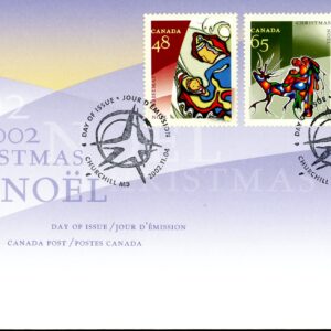 Canada FDC#1965-7 - Christmas-Aboriginal Art (2002) 1 x 48¢, 1 x 65¢, 1 x $1.25 Series of 3