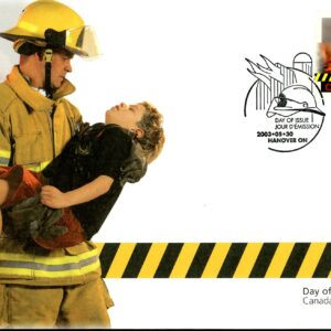Canada FDC#1986 - Firefighter carrying victim (2003) 48¢