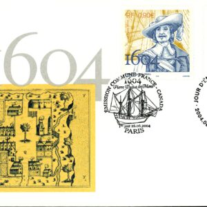 Canada FDC#2044 - Pierre Dugua, Sieur de Mons (2004) 49¢ w/FRANCE#3032