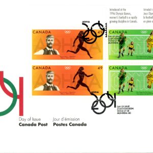 Canada FDC#2050a -PB- 2004 Olympic Summer Games (2004) 2 x 49¢ Se-tenant pair (2049, 2050)