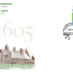 Canada FDC#2115 - Samuel de Champlain's drawing of settlement (2005) 50¢
