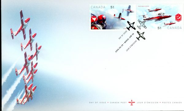 Canada FDC#2159a - Canadian Forces Snowbirds (2006) 2 x 51¢ Se-tenant pair (2158, 2159)
