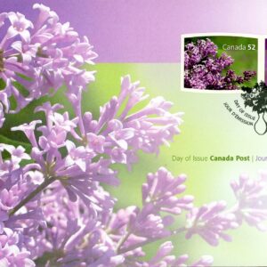Canada FDC#2208i - Pale purple lilac "Isabella" (2007) 2 x 52¢ Se-tenant Pair,