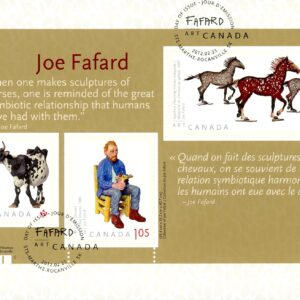 Canada FDC#2523 - Art Canada: Joe Fafard (2012) $3.46 Souvenir sheet of 3 stamps