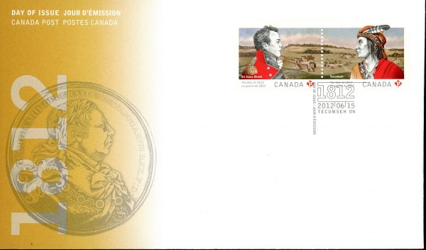 Canada FDC#2555a - The War of 1812 (2012) 2 x P (61¢) Se-tenant pair
