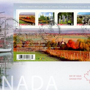 Canada FDC#2889 - Unesco World Heritage Sites in Canada (2016) $4.25 Souvenir Sheet of 5