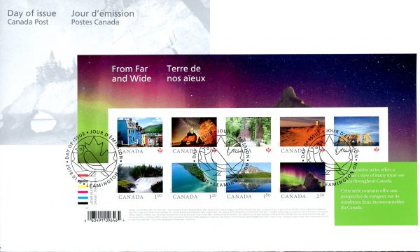 Canada FDC#3056 - From Far and Wide (2018) $10.75 Souvenir sheet of 9