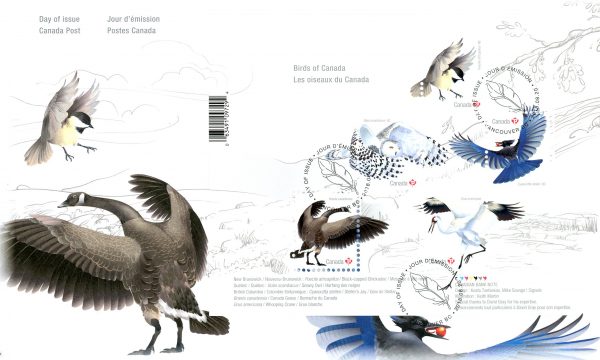 Canada FDC#3117 - Birds of Canada - 3 (2018) $4.25 Souvenir sheet of 5