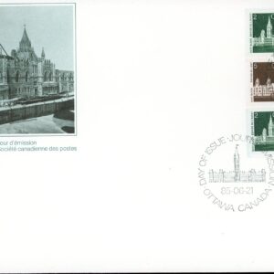 Canada FDC#947a - Booklet Stamps (1985) 3 x 2¢, 2 x 5¢, 1 x 34¢ Booklet pane of 6