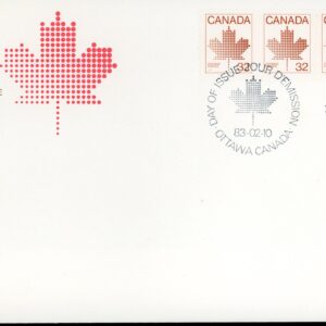 Canada FDC#951 - Maple Leaf (1983) 4 x 32¢ Strip of 4