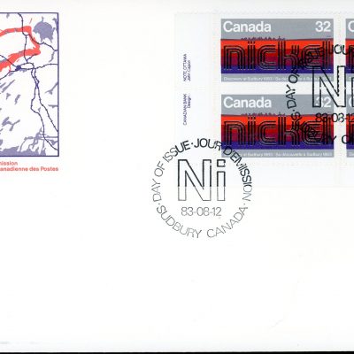 Canada FDC--PB#996 - Discovery of Nickel (1983) 32¢
