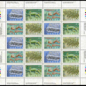 Canada Stamp SHEET#1309a - Prehistoric life in Canada-2 (1991) 4 x 40¢ Se-tenant block (1306-1309)