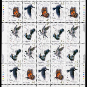 Canada Stamp SHEET#1567a - Migratory Wildlife (1995) 4 x 45¢