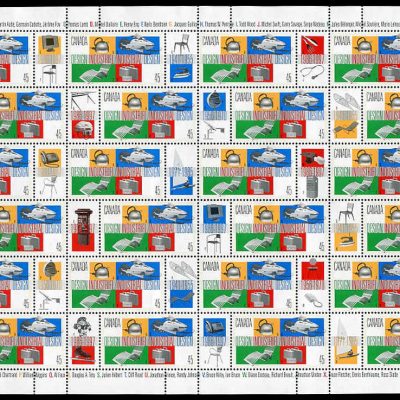 Canada Stamp SHEET#1654 - Industrial Design (1997) 45¢