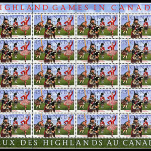 Canada Stamp SHEET#1655 - Highland Games (1997) 45¢