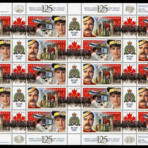 Canada Stamp SHEET#1737a - RCMP-125th Anniversary (1998) 2 x 45¢