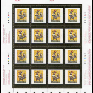 Canada Stamp SHEET#1800 - Coq licorne (1999) 95¢