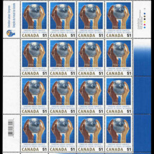 Canada Stamp SHEET#2149 - Hands holding globe (2006) 51¢