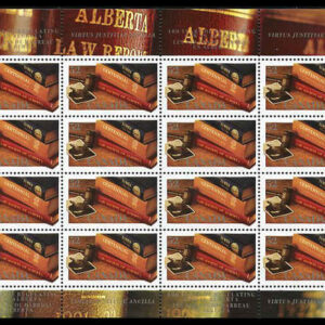 Canada Stamp SHEET#2228 - Law Society of Alberta, Books, gavel, photo of James Muir (2007) 52¢